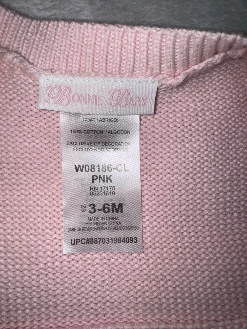 Bonnie Baby Pink Knit Cardigan - Picture 4 of 5